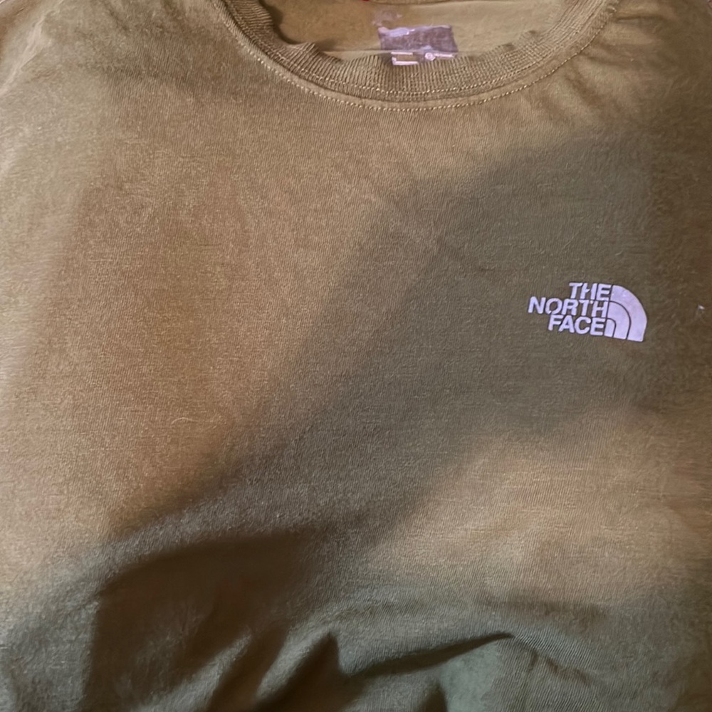 North face short sleeve olive green